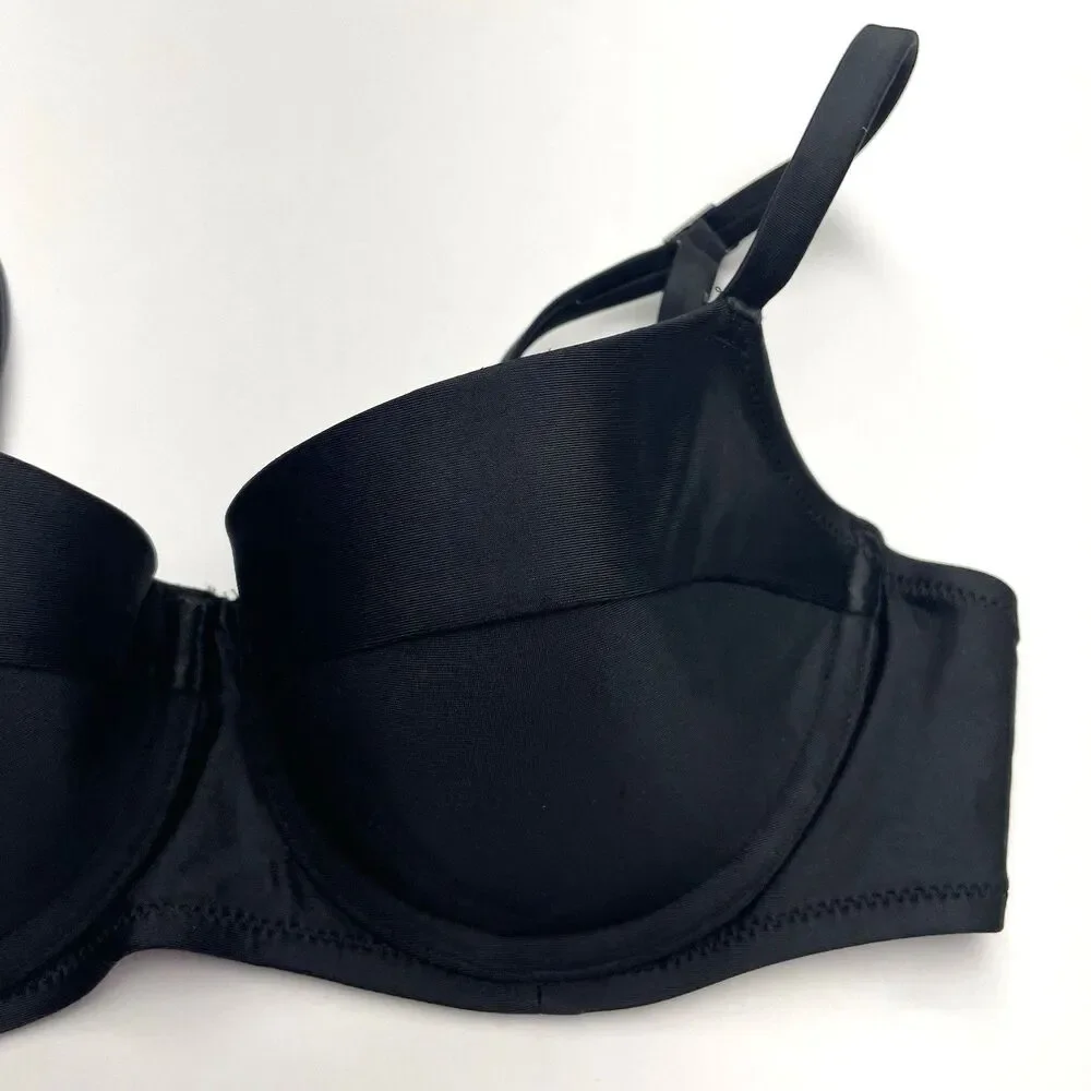 Aerie Black Bra Lightly Lined Underwire Adjustable Women's Size 34C